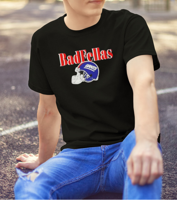 BadFellas Giants Football Helmet T-Shirt