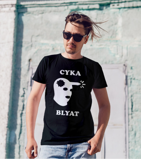 CYKA BLYAT Mask Bullet Headshot T-Shirt