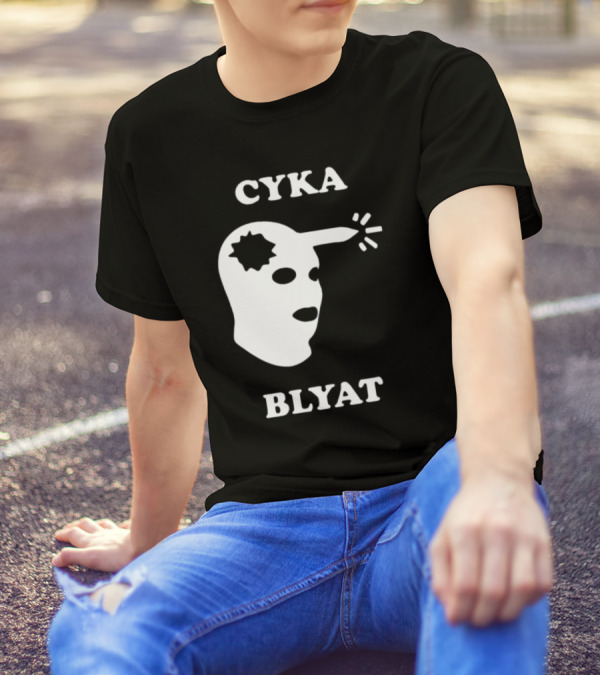 CYKA BLYAT Mask Bullet Headshot T-Shirt