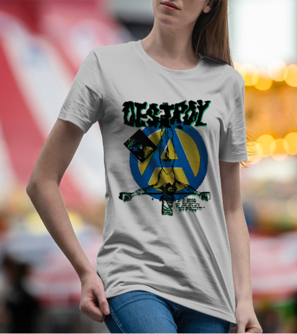 Destroy Anarchy Jesus Seditionaries Fashion Vintage Icon Punk Aesthetic T-Shirt