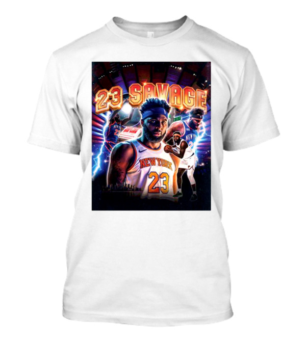 Mitchell Robinson New York 23 Savage Basketball Highlights T-Shirt