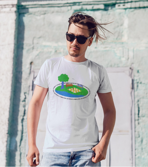 1099 Chess Picnic Park Scene T-Shirt