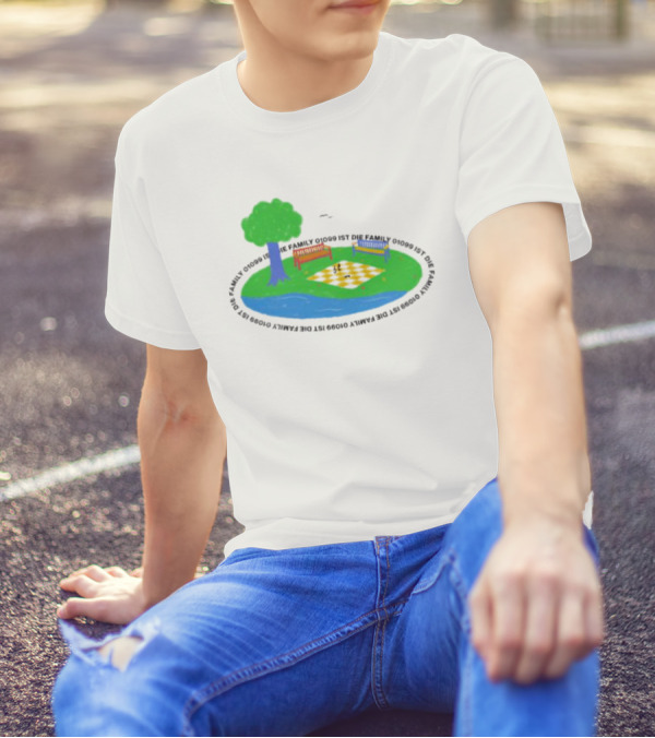 1099 Chess Picnic Park Scene T-Shirt