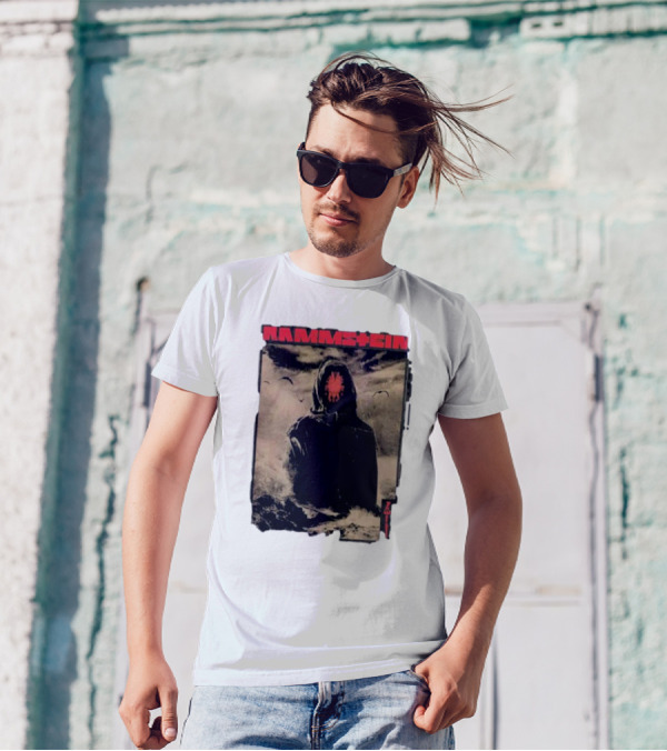 Rammstein Zeithuter Hooded Figure In Stormy Seascape With Birds T-Shirt
