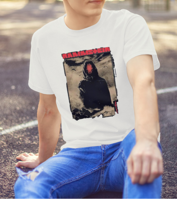 Rammstein Zeithuter Hooded Figure In Stormy Seascape With Birds T-Shirt