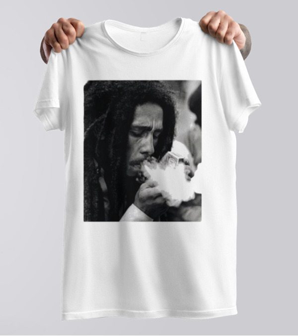 Rui Bob Marley Smoking Image T-Shirt