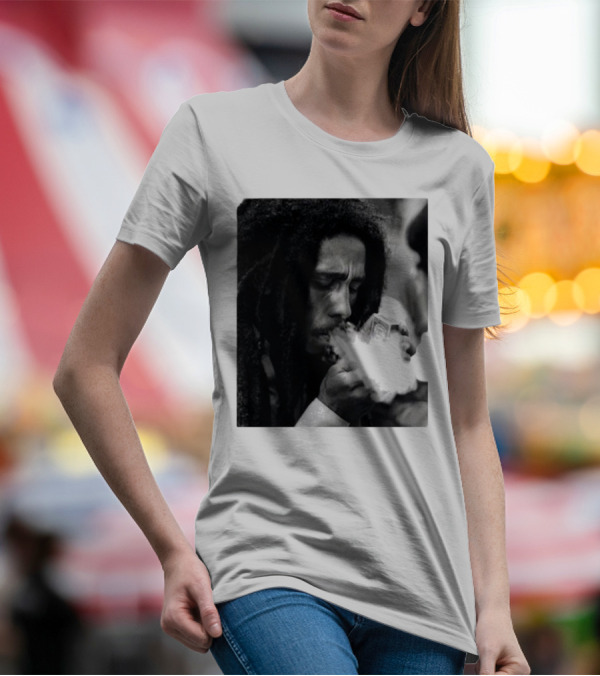 Rui Bob Marley Smoking Image T-Shirt