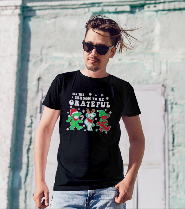 Tis The Season To Be Grateful Dancing Bears Christmas T-Shirt