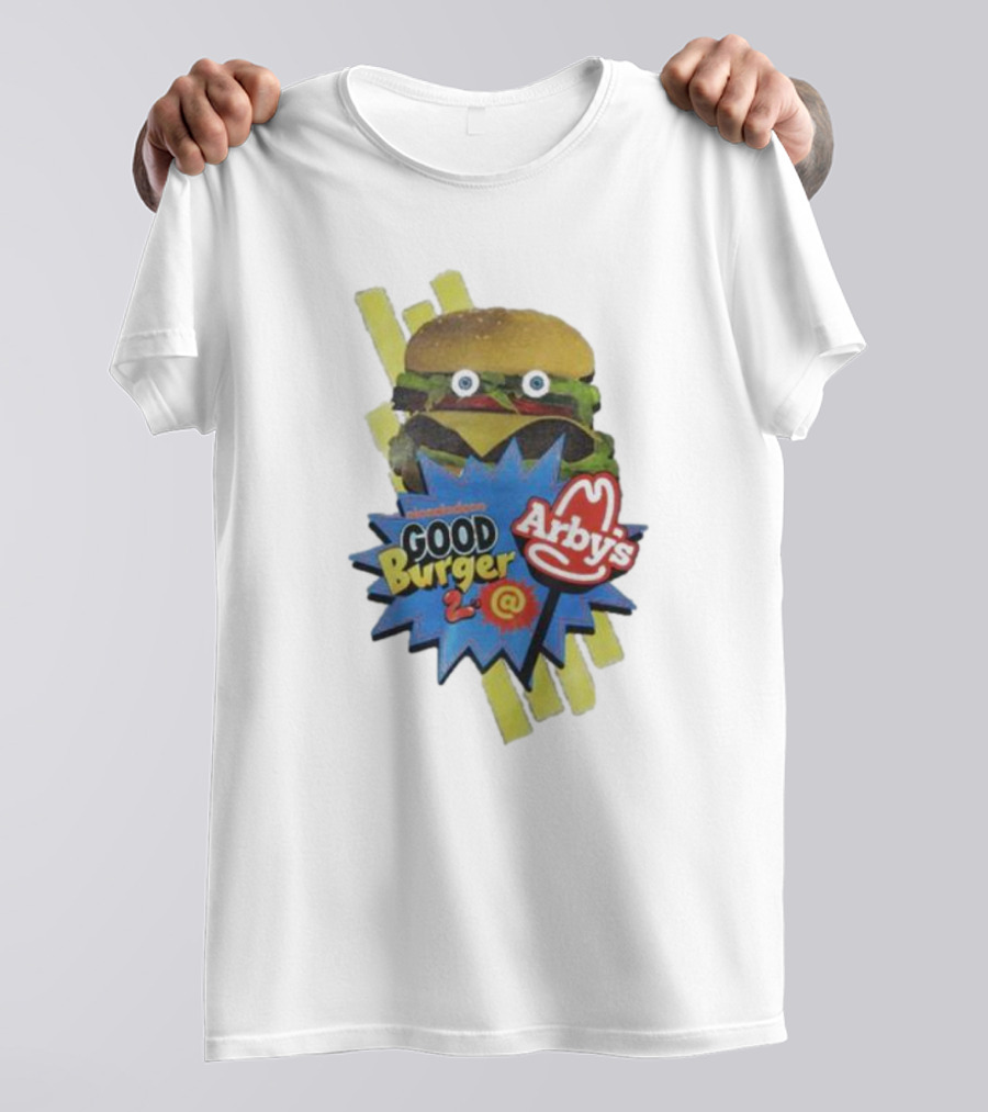 Nickelodeon Good Burger 2 Arby’s Burger And Logo Combo T-Shirt