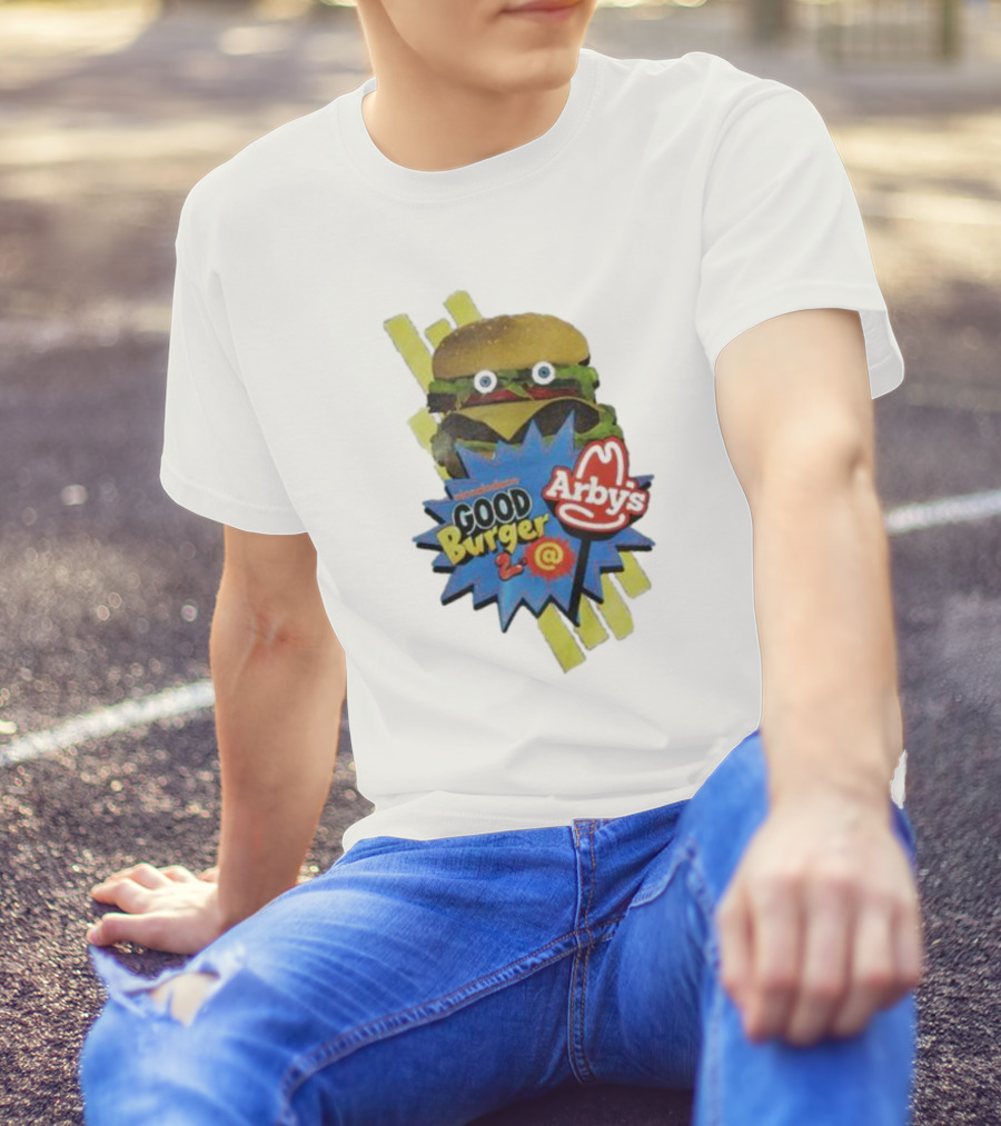 Nickelodeon Good Burger 2 Arby’s Burger And Logo Combo T-Shirt