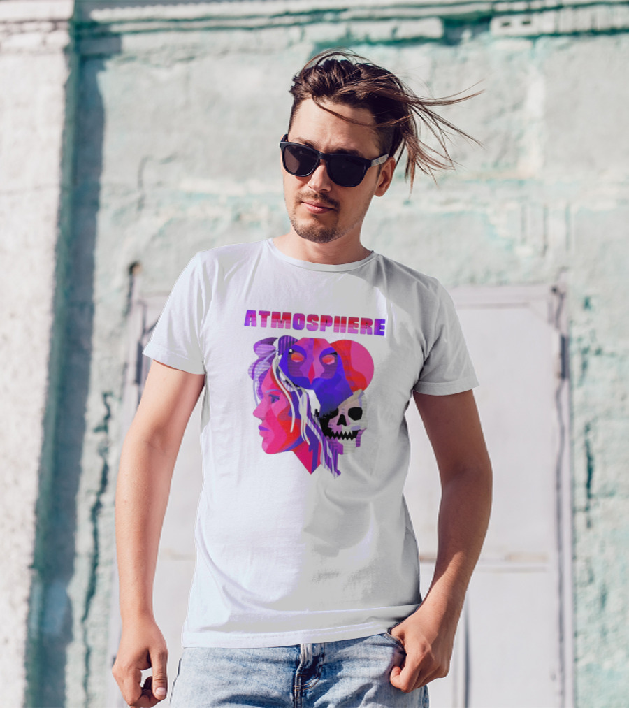 Atmosphere TDBH Colorful Faces And Skull T-Shirt