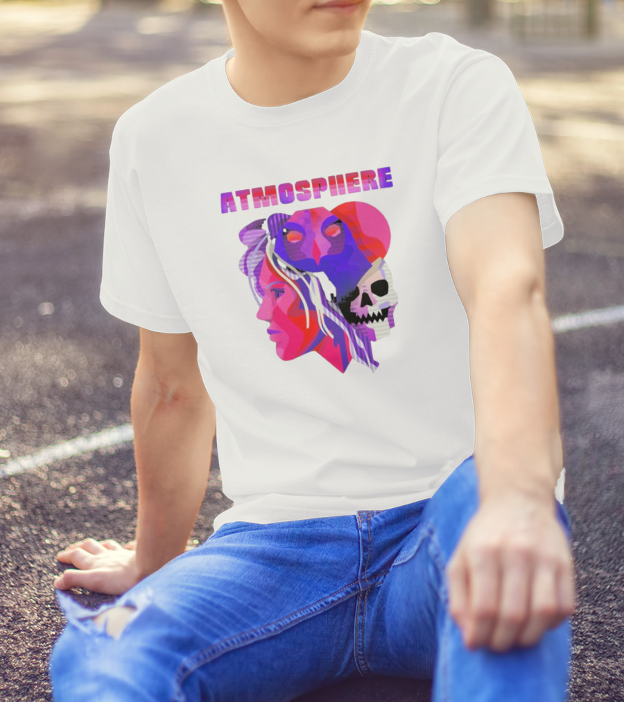 Atmosphere TDBH Colorful Faces And Skull T-Shirt
