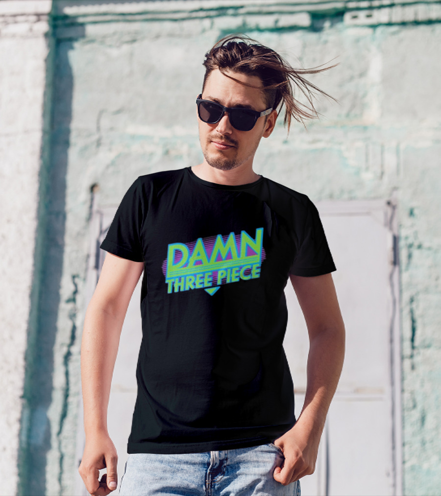 Damn Three Piece Retro Neon T-Shirt