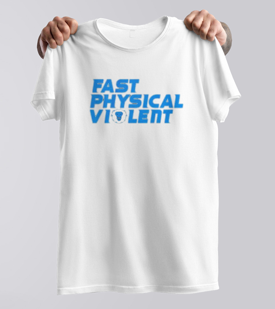 Detroit Football Fast Physical Violent Lion T-Shirt