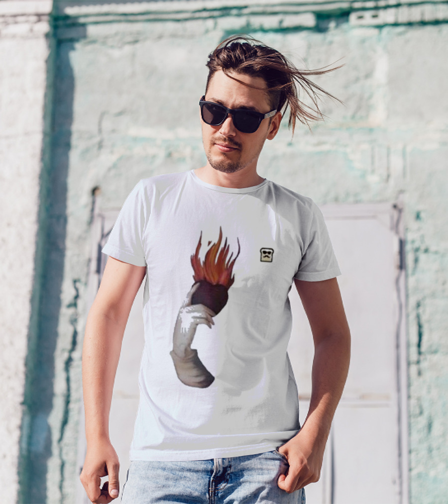 Disguised Toast Iconic Flame Heart Hand T-Shirt