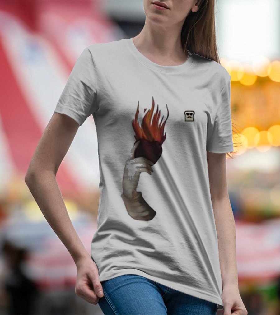 Disguised Toast Iconic Flame Heart Hand T-Shirt