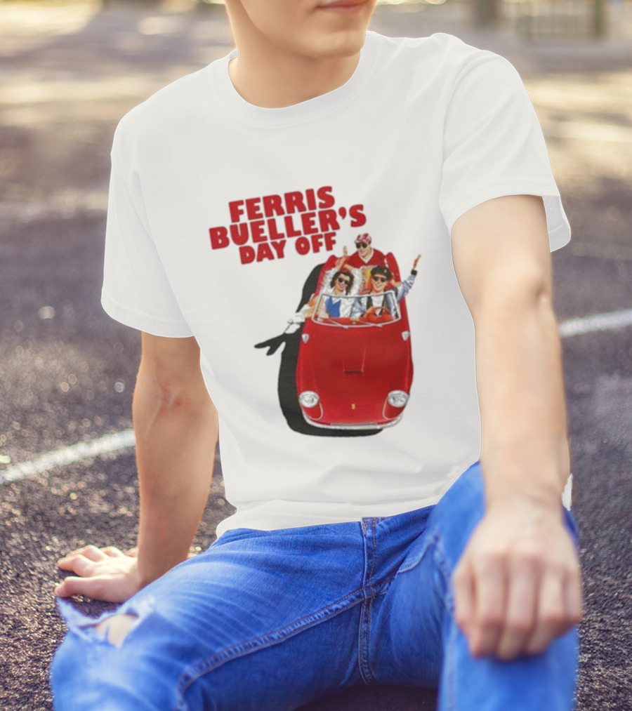 Ferris Bueller's Day Off Red Convertible Ride T-Shirt