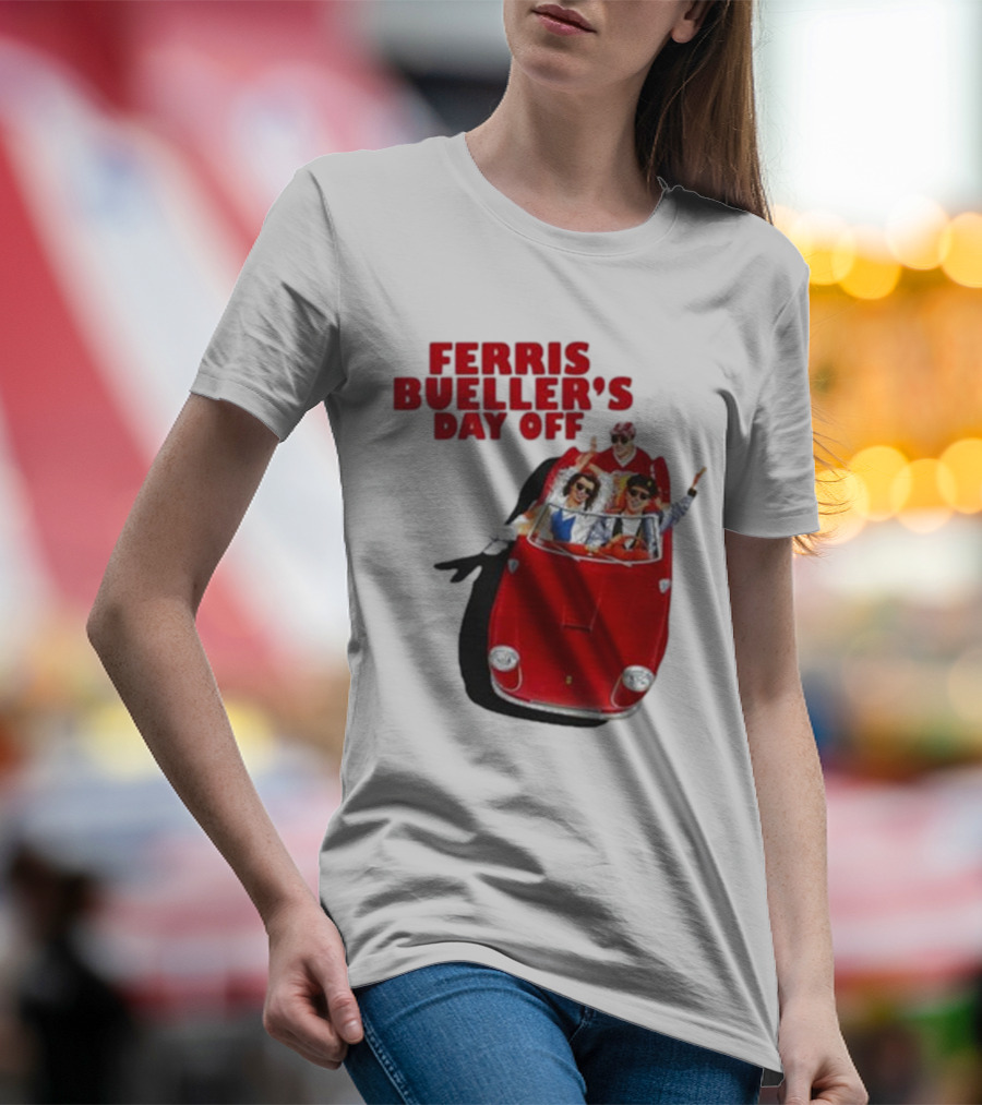 Ferris Bueller's Day Off Red Convertible Ride T-Shirt