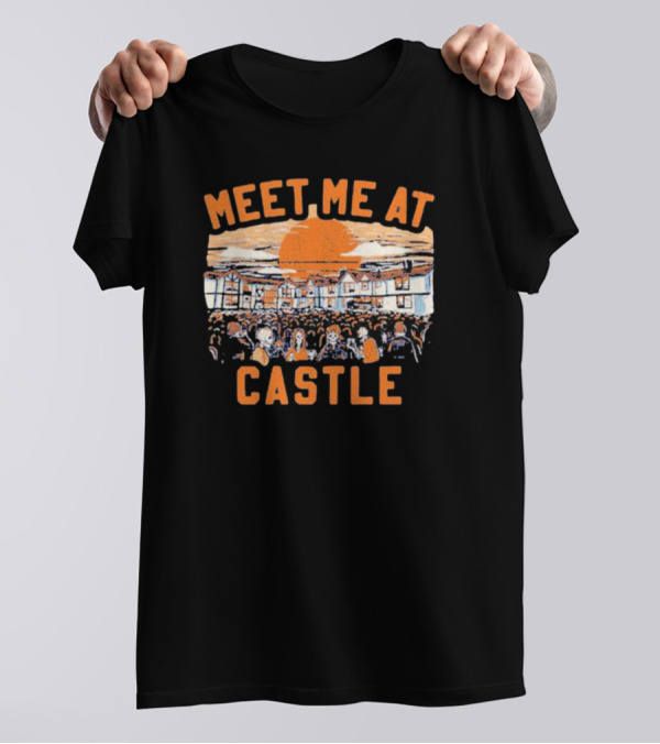 Meet Me At The Castle Festival Crowd At Sunset T-Shirt