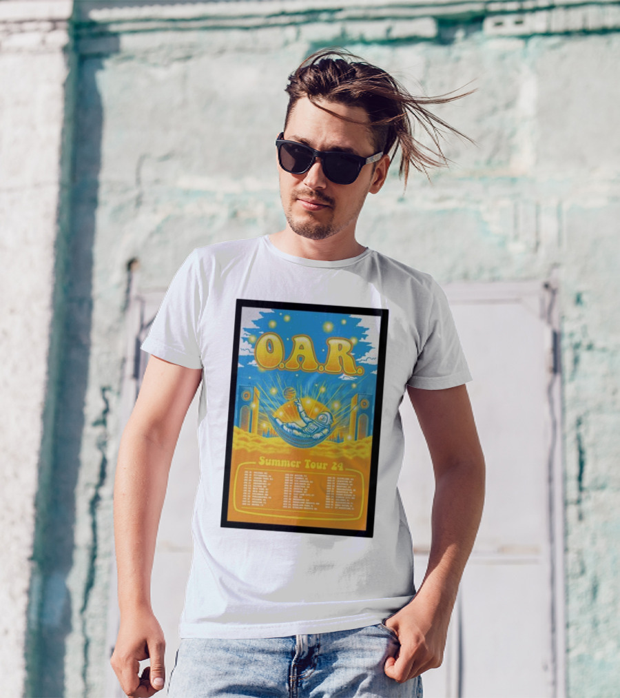 O.A.R. Summer Tour 24 Poster With Astronaut And Concert Dates T-Shirt