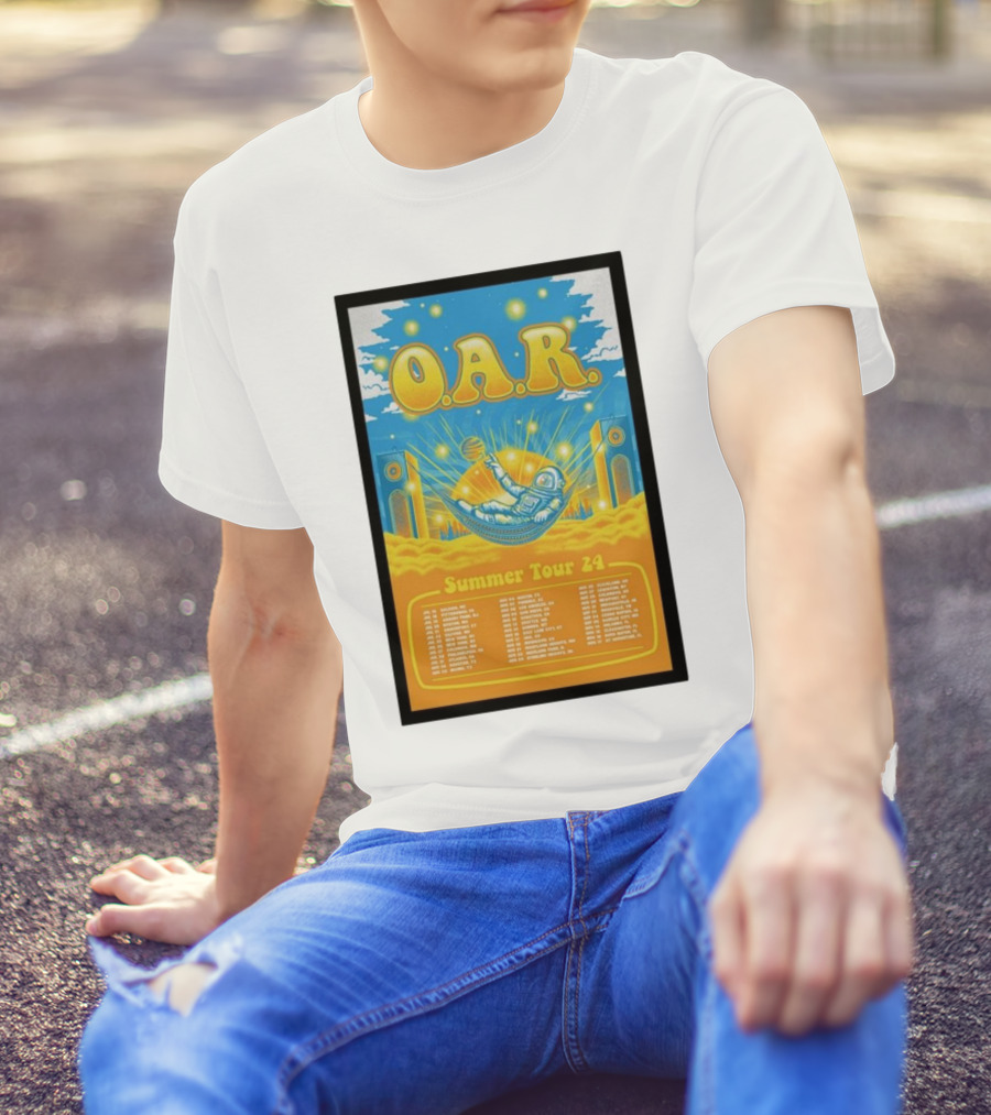 O.A.R. Summer Tour 24 Poster With Astronaut And Concert Dates T-Shirt