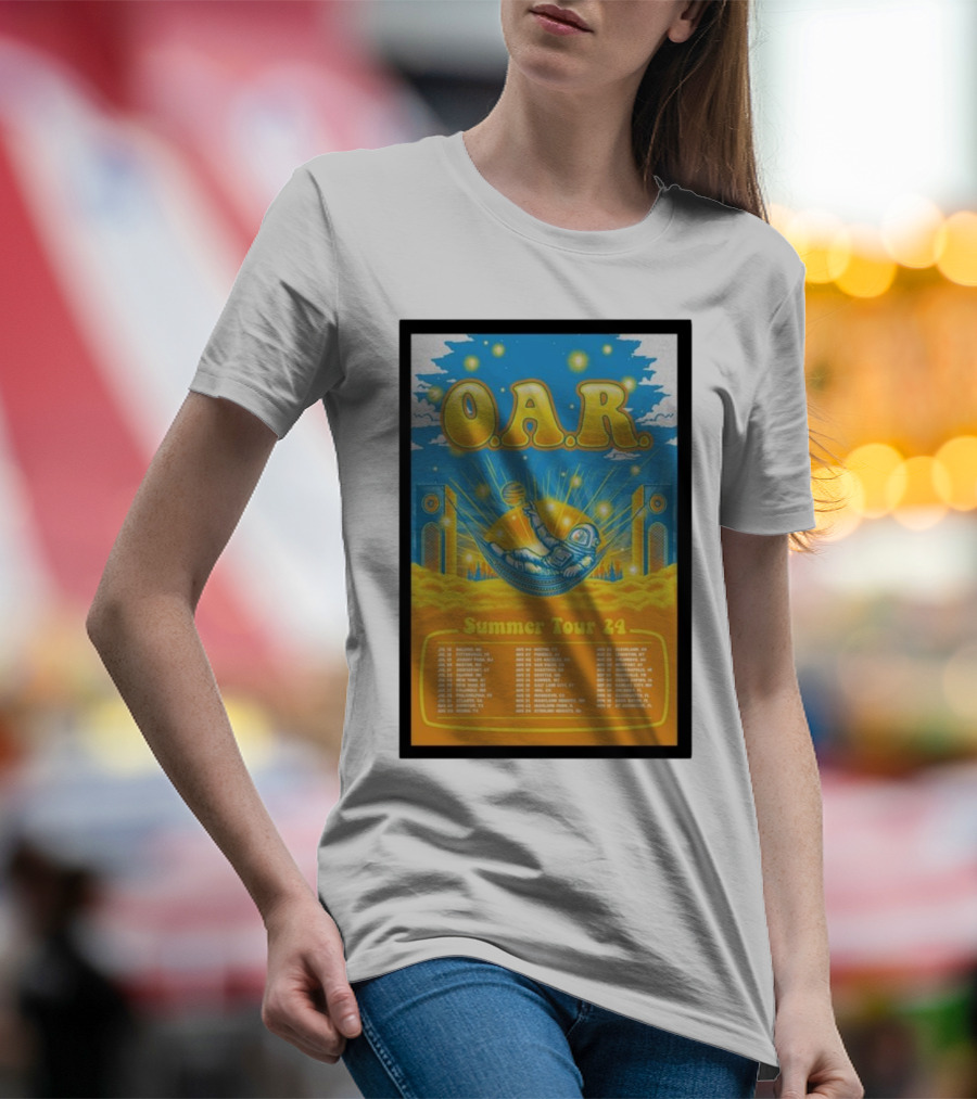 O.A.R. Summer Tour 24 Poster With Astronaut And Concert Dates T-Shirt
