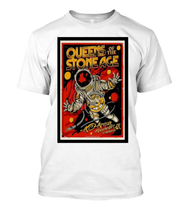 Queens Of The Stone Age AO Arena Manchester UK November 14 Astronaut Space T-Shirt