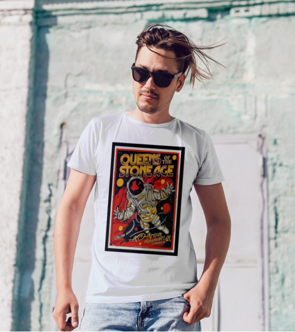 Queens Of The Stone Age AO Arena Manchester UK November 14 Astronaut Space T-Shirt