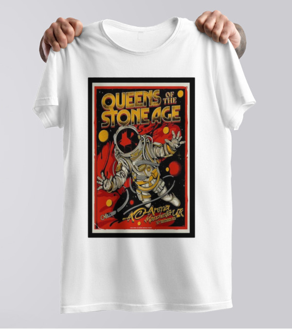 Queens Of The Stone Age AO Arena Manchester UK November 14 Astronaut Space T-Shirt