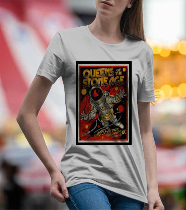 Queens Of The Stone Age AO Arena Manchester UK November 14 Astronaut Space T-Shirt