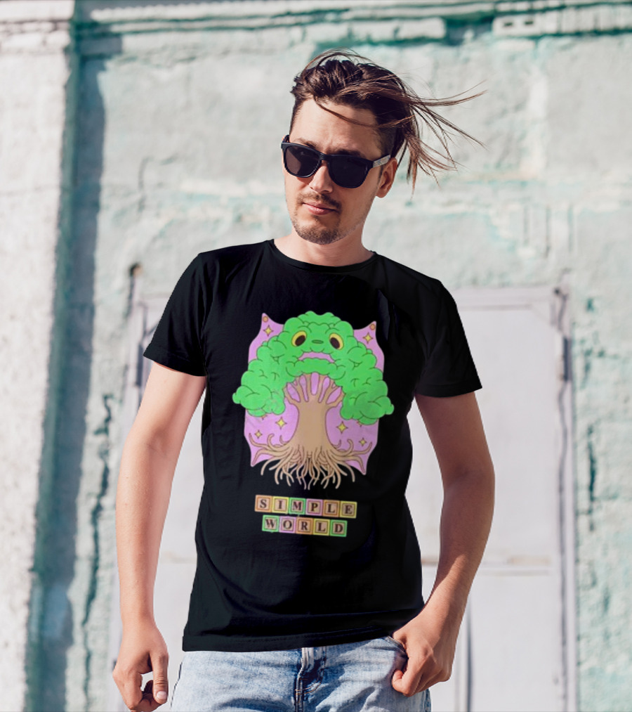 Simple World Tree Creature Fantasy Blocks T-Shirt