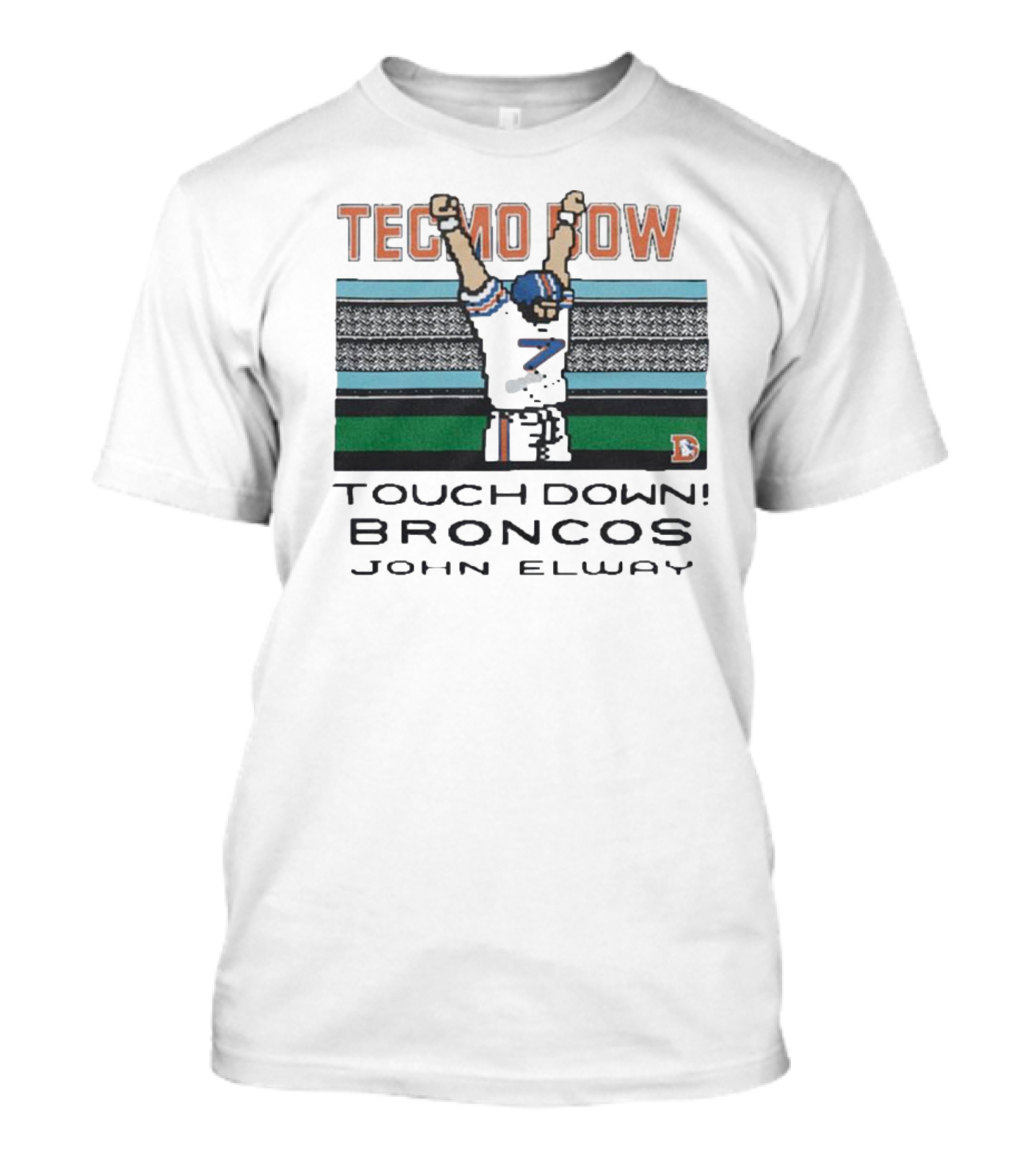Tecmo Bowl Touchdown Broncos John Elway Victory T-Shirt