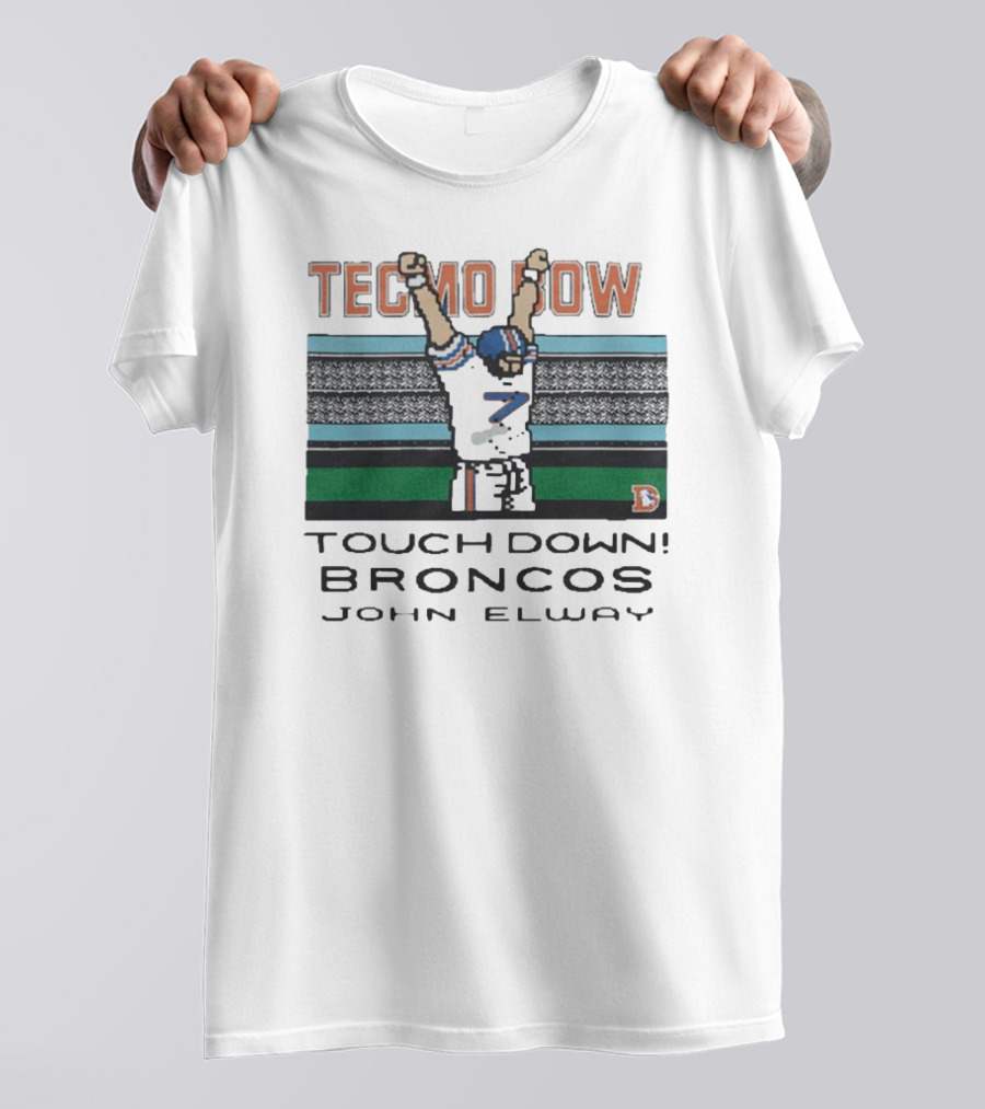 Tecmo Bowl Touchdown Broncos John Elway Victory T-Shirt