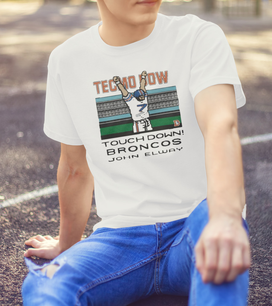 Tecmo Bowl Touchdown Broncos John Elway Victory T-Shirt