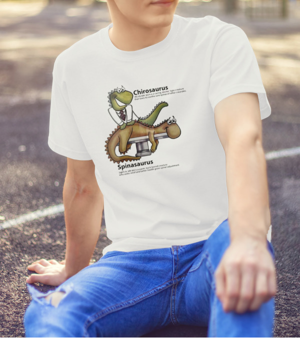 Chirosaurus Caring Doctor And Spinasaurus Seeking Relief T-Shirt