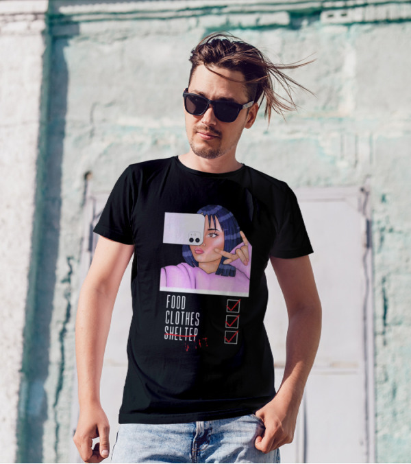 Food Clothes WiFi Digital Selfie Priorities T-Shirt