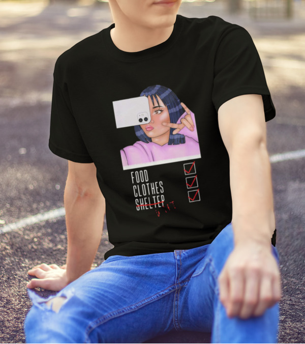 Food Clothes WiFi Digital Selfie Priorities T-Shirt