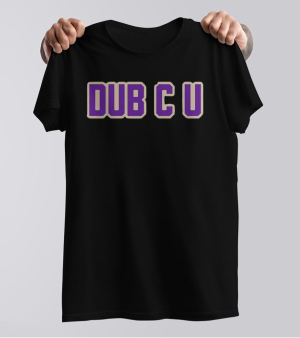 Dub C U Purple Block Letters T-Shirt