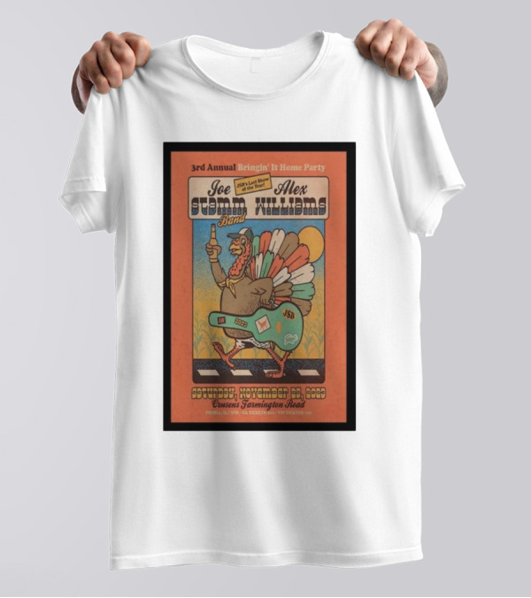 3rd Annual Bringin' It Home Party Joe Stamm Band Alex Williams Peoria November 11 Coussens Farmington Road T-Shirt