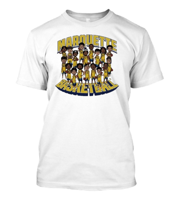 Marquette Basketball Team 2023-2024 Players Roster Caricature Collection T-Shirt