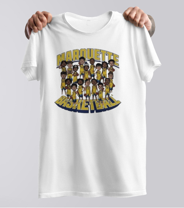 Marquette Basketball Team 2023-2024 Players Roster Caricature Collection T-Shirt