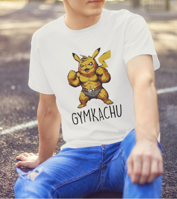 Pikachu Gymkachu Bodybuilder Fitness Pokémon T-Shirt