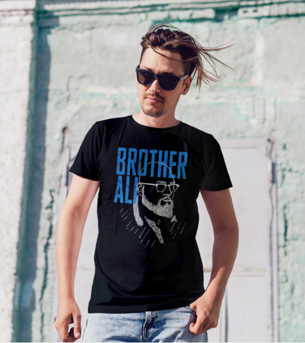 Brother Ali Line Art Portrait With Glasses And Beard T-Shirt