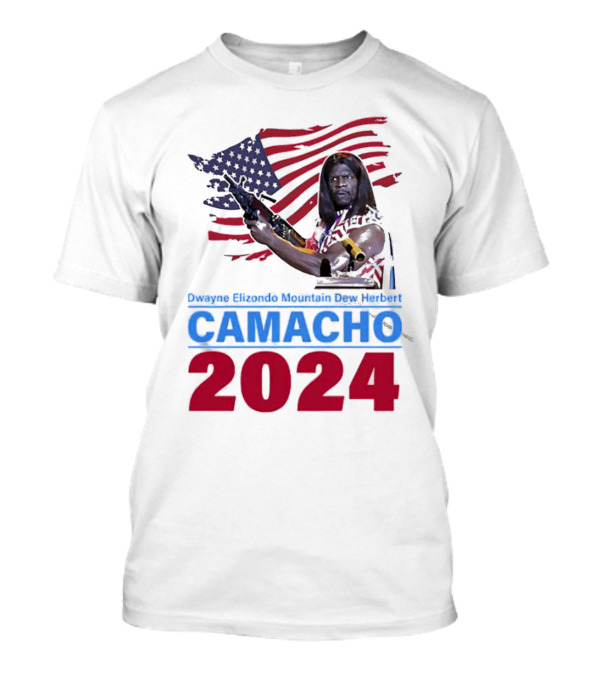 Dwayne Elizondo Mountain Dew Herbert Camacho 2024 American Flag And Gun T-Shirt