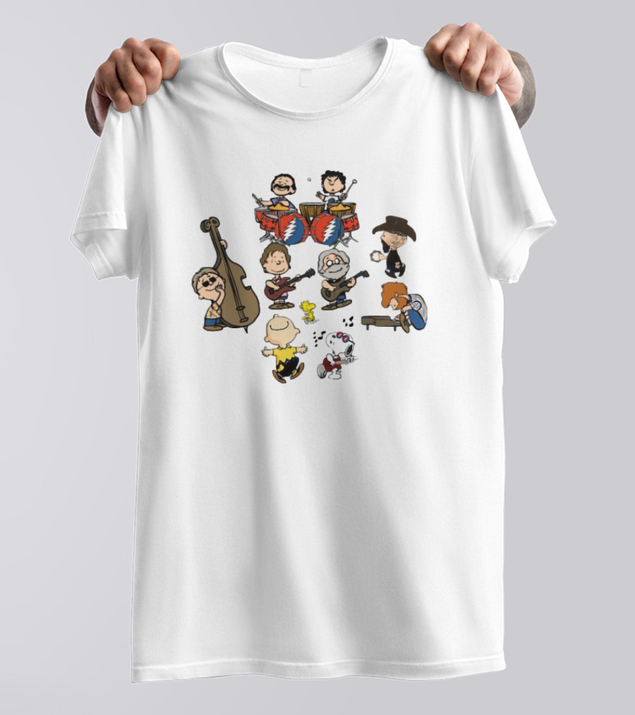 Grateful Dead Peanuts Band Jam Session Gimme Some Lovin' T-Shirt