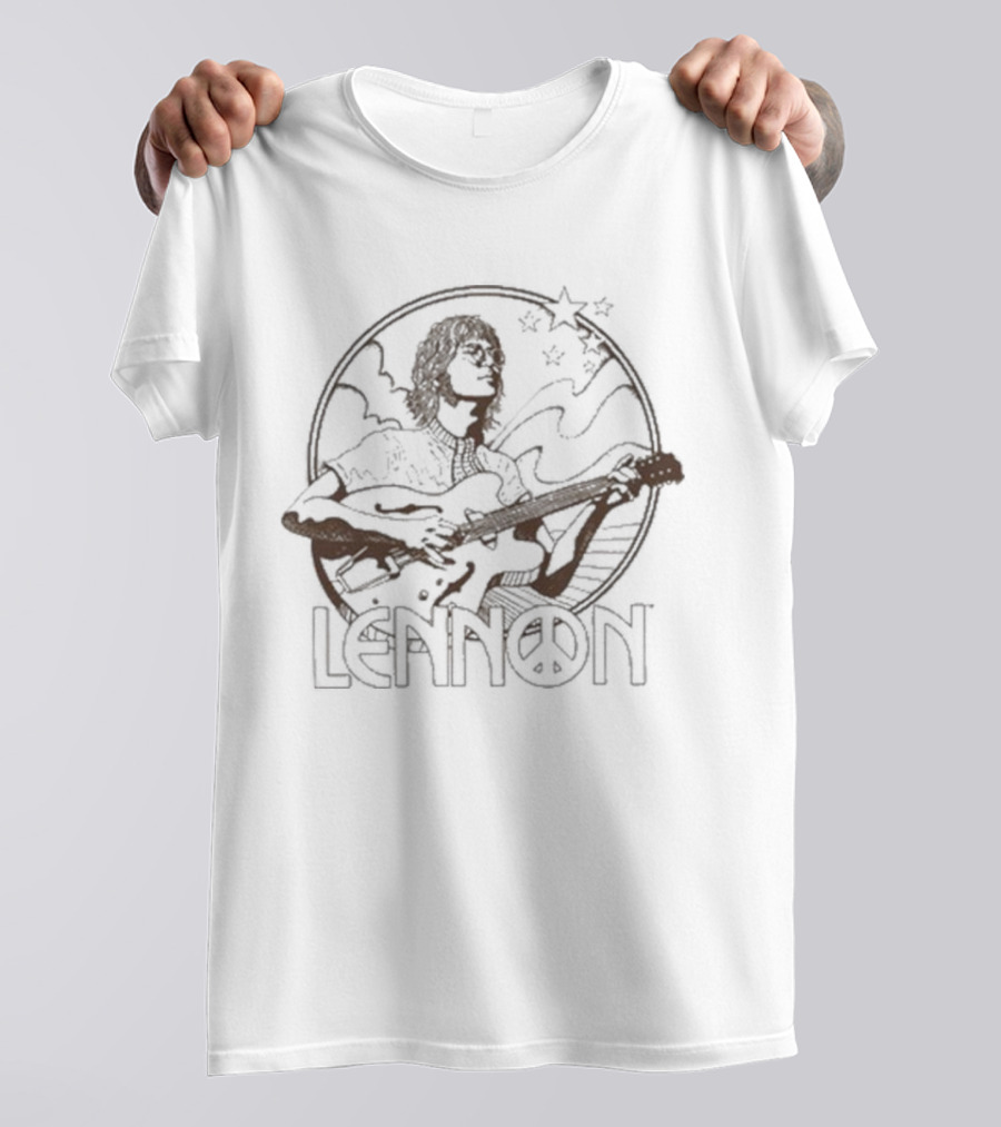 John Lennon Guitar Circle T-Shirt