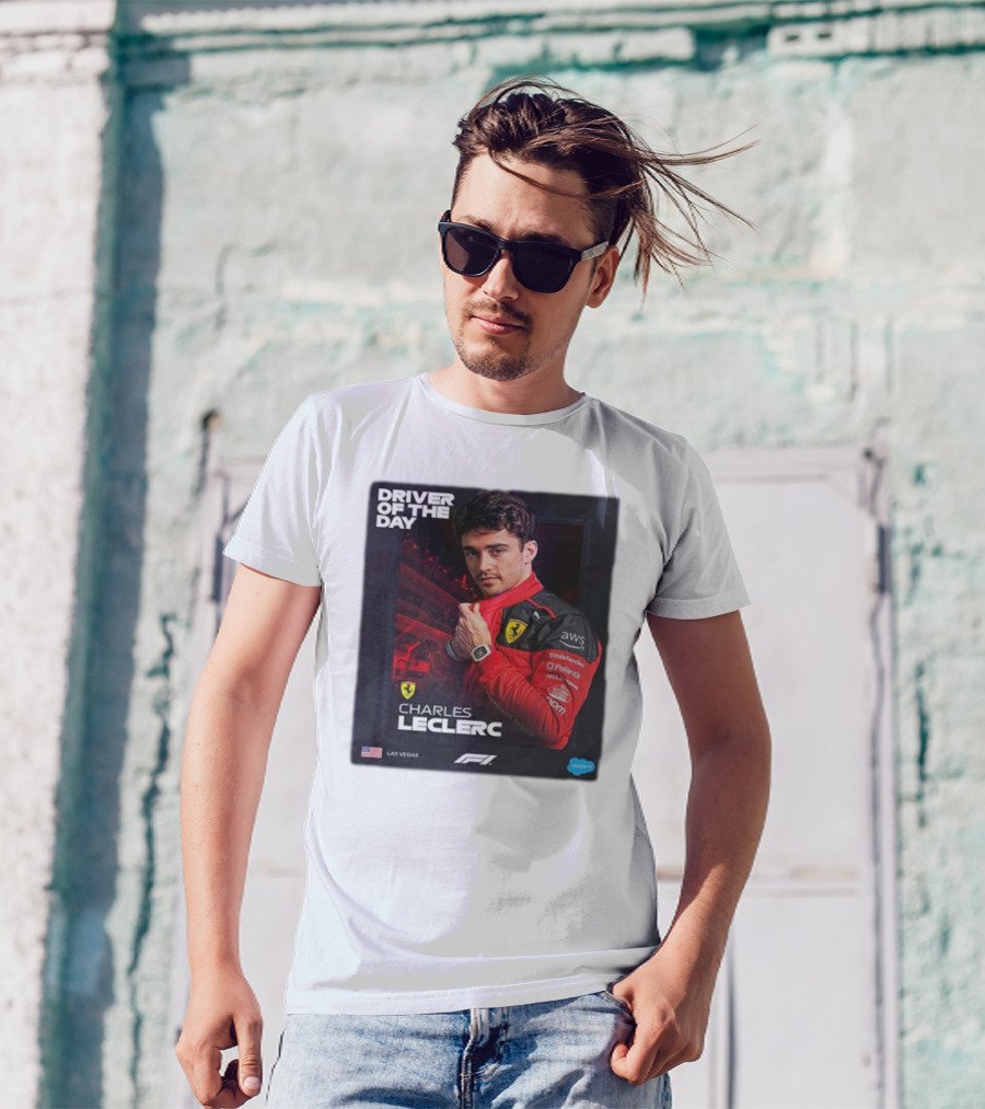 Charles Leclerc Driver Of The Day Las Vegas GP F1 Ferrari Racing T-Shirt