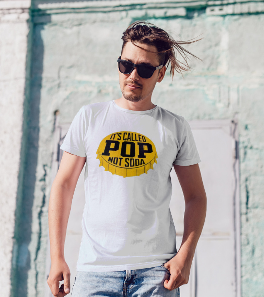It's Called Pop Not Soda Yellow Bottle Cap T-Shirt