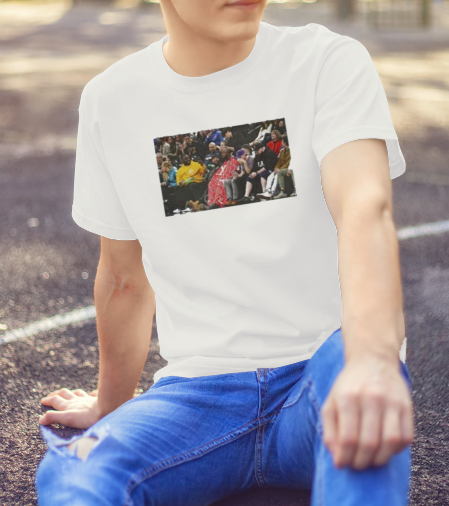 Jidion Getting A Haircut Courtside At NBA Game T-Shirt