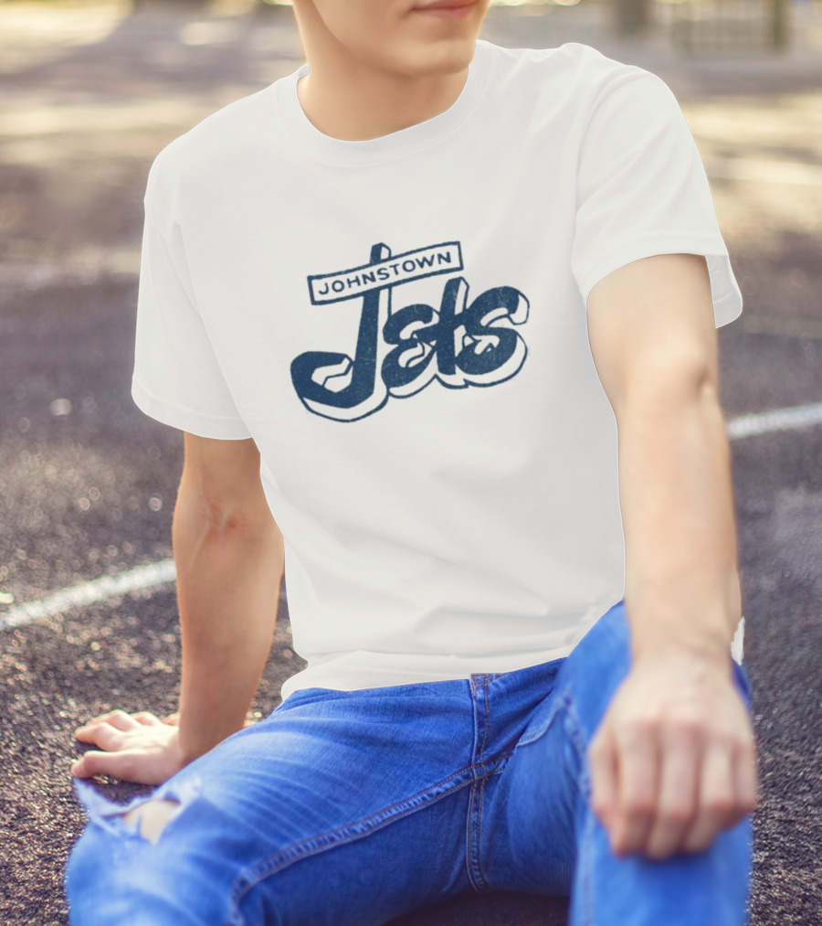 Johnstown Jets Hockey 1950s Retro Script T-Shirt